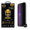 IDOL 1991 PRIVACY ANTISPY TEMPERED GLASS IPHONE 13 PRO/IPHONE 13 6.1in 9H 0.25mm SEMI CURVED FULL GLUE BLACK