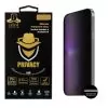 IDOL 1991 PRIVACY ANTISPY TEMPERED GLASS IPHONE 13 PRO/IPHONE 13 6.1in 9H 0.25mm SEMI CURVED FULL GLUE BLACK