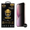 IDOL 1991 PRIVACY ANTISPY TEMPERED GLASS IPHONE 13 MINI 5.4in 9H 0.25mm SEMI CURVED FULL GLUE BLACK