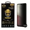 IDOL 1991 PRIVACY ANTISPY TEMPERED GLASS SAMSUNG A12 A125/A12 NACHO A127 6.5in 9H 0.25mm SEMI CURVED FULL GLUE BLACK