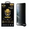 IDOL 1991 PRIVACY ANTISPY TEMPERED GLASS SAMSUNG S21 5G G991 6.2in 9H 0.25mm SEMI CURVED FINGER UNLOCK FULL GLUE BLACK