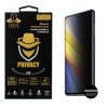 IDOL 1991 PRIVACY ANTISPY TEMPERED GLASS XIAOMI POCO X3/POCO X3 PRO 6.67in 9H 0.25mm SEMI CURVED FULL GLUE BLACK