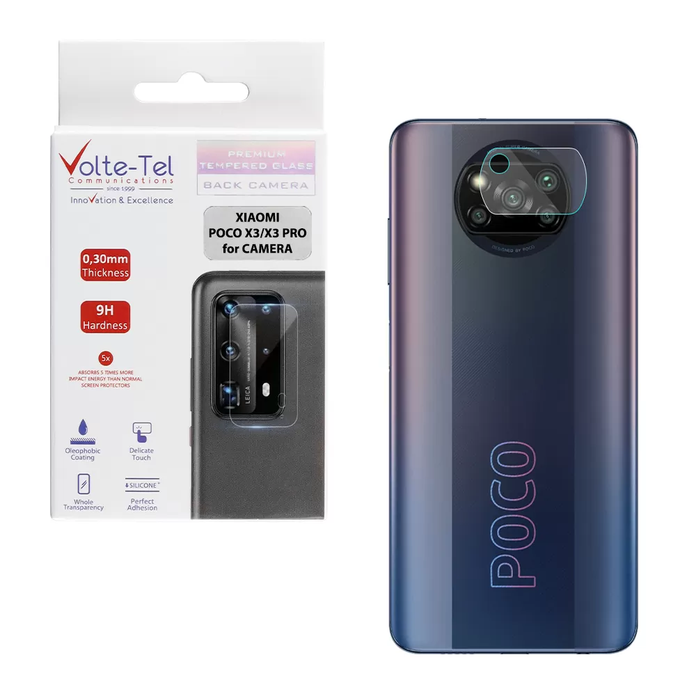 VOLTE-TEL CAMERA TEMPERED GLASS XIAOMI POCO X3/X3 PRO 6.67in 9H 0.30mm