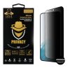 IDOL 1991 PRIVACY ANTISPY TEMPERED GLASS SAMSUNG S22 5G 6.1in 9H 0.25mm SEMI CURVED FULL GLUE BLACK