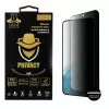 IDOL 1991 PRIVACY ANTISPY TEMPERED GLASS SAMSUNG S22 5G 6.1in 9H 0.25mm SEMI CURVED FULL GLUE BLACK