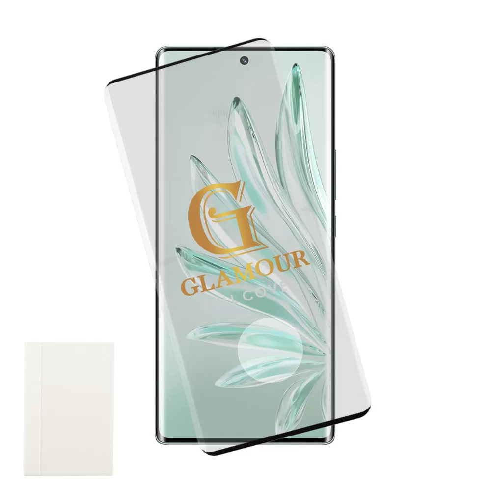 IDOL 1991 GLAMOUR TEMPERED GLASS HONOR 70 6.67in 9H 0.30mm FULL COVER 3D FULL GLUE FINGER UNLOCK BLACK+SQUEEZY CARD