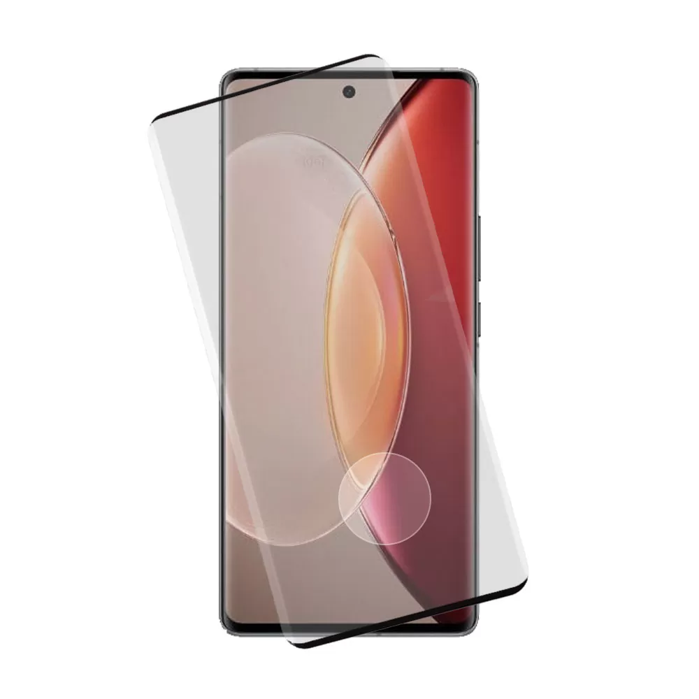 IDOL 1991 GLAMOUR TEMPERED GLASS VIVO X90 PRO 5G 6.78in 9H 0.30mm FULL COVER 3D EDGE FINGER UNLOCK BLACK