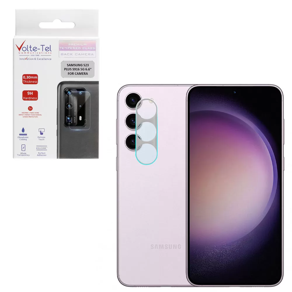 VOLTE-TEL CAMERA TEMPERED GLASS SAMSUNG S23 PLUS 5G 6.6in 9H 0.30mm