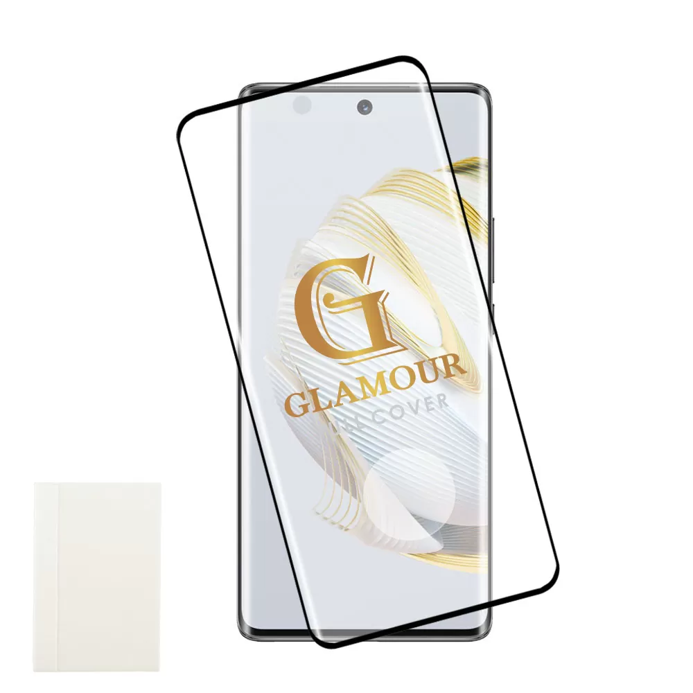 IDOL 1991 GLAMOUR TEMPERED GLASS HUAWEI NOVA 10 6.67in 9H 0.30mm FULL COVER 3D FULL GLUE FINGER UNLOCK BLACK + SQUEEZY CARD