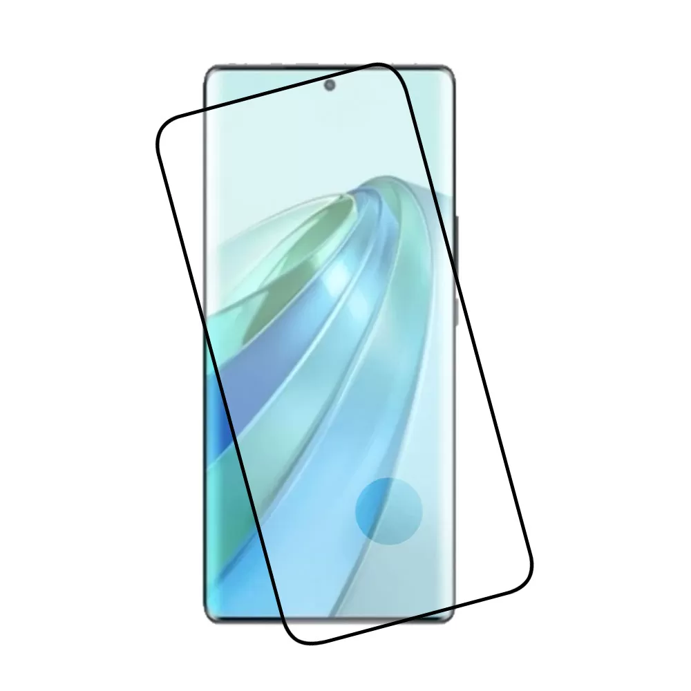 IDOL 1991 GLAMOUR TEMPERED GLASS HONOR MAGIC 5 LITE 5G 6.67in 9H 0.30mm FULL COVER 3D EDGE GLUE FINGER UNLOCK BLACK