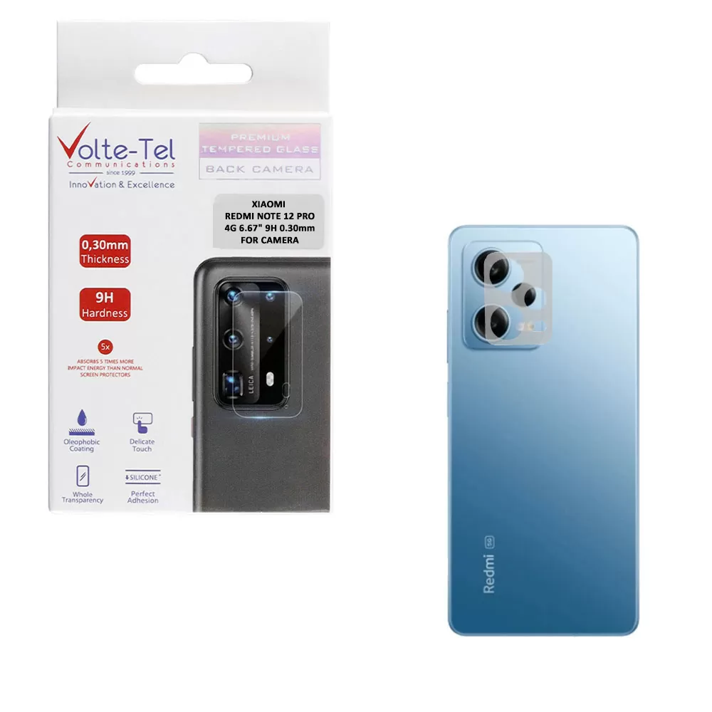 VOLTE-TEL CAMERA TEMPERED GLASS XIAOMI REDMI NOTE 12 PRO 4G 6.67in 9H 0.30mm