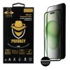 IDOL 1991 PRIVACY ANTISPY TEMPERED GLASS IPHONE 15 PLUS 6.7in 9H 0.25mm SEMI CURVED FULL GLUE BLACK