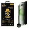 IDOL 1991 PRIVACY ANTISPY TEMPERED GLASS IPHONE 15 PLUS 6.7in 9H 0.25mm SEMI CURVED FULL GLUE BLACK
