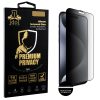 IDOL 1991 PREMIUM PRIVACY ANTISPY TEMPERED GLASS IPHONE 15 PRO MAX 6.7in 9H 0.25mm SEMI CURVED FULL GLUE BLACK