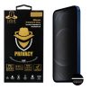 IDOL 1991 PRIVACY ANTISPY TEMPERED GLASS IPHONE 12 PRO MAX 6.7in 9H 0.25mm SEMI CURVED FULL GLUE BLACK