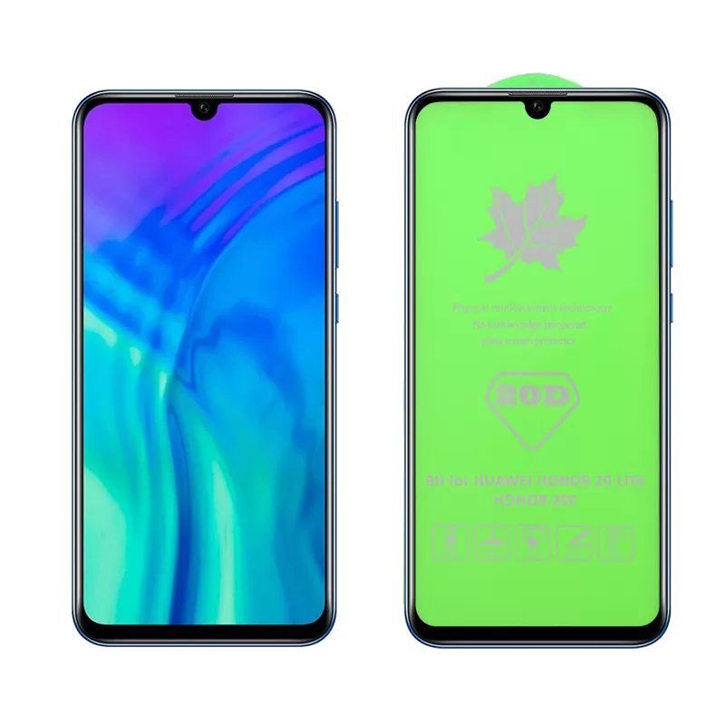 IDOL 1991 TEMPERED GLASS HUAWEI HONOR 20 LITE/HONOR 20E 6.21in 9H 0.25mm 20D FULL GLUE SEMI CURVED BLACK