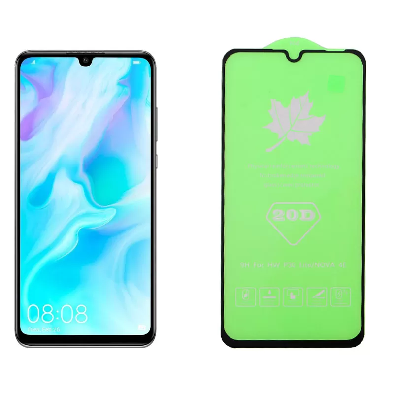 IDOL 1991 TEMPERED GLASS HUAWEI P30 LITE 6.15in 9H 0.25mm 20D FULL GLUE SEMI CURVED BLACK