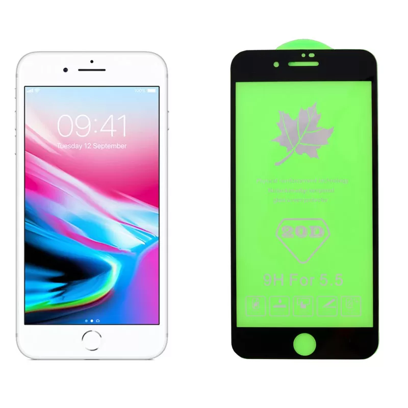IDOL 1991 TEMPERED GLASS IPHONE 8/7 PLUS 5.5in 9H 0.25mm 20D FULL GLUE BLACK