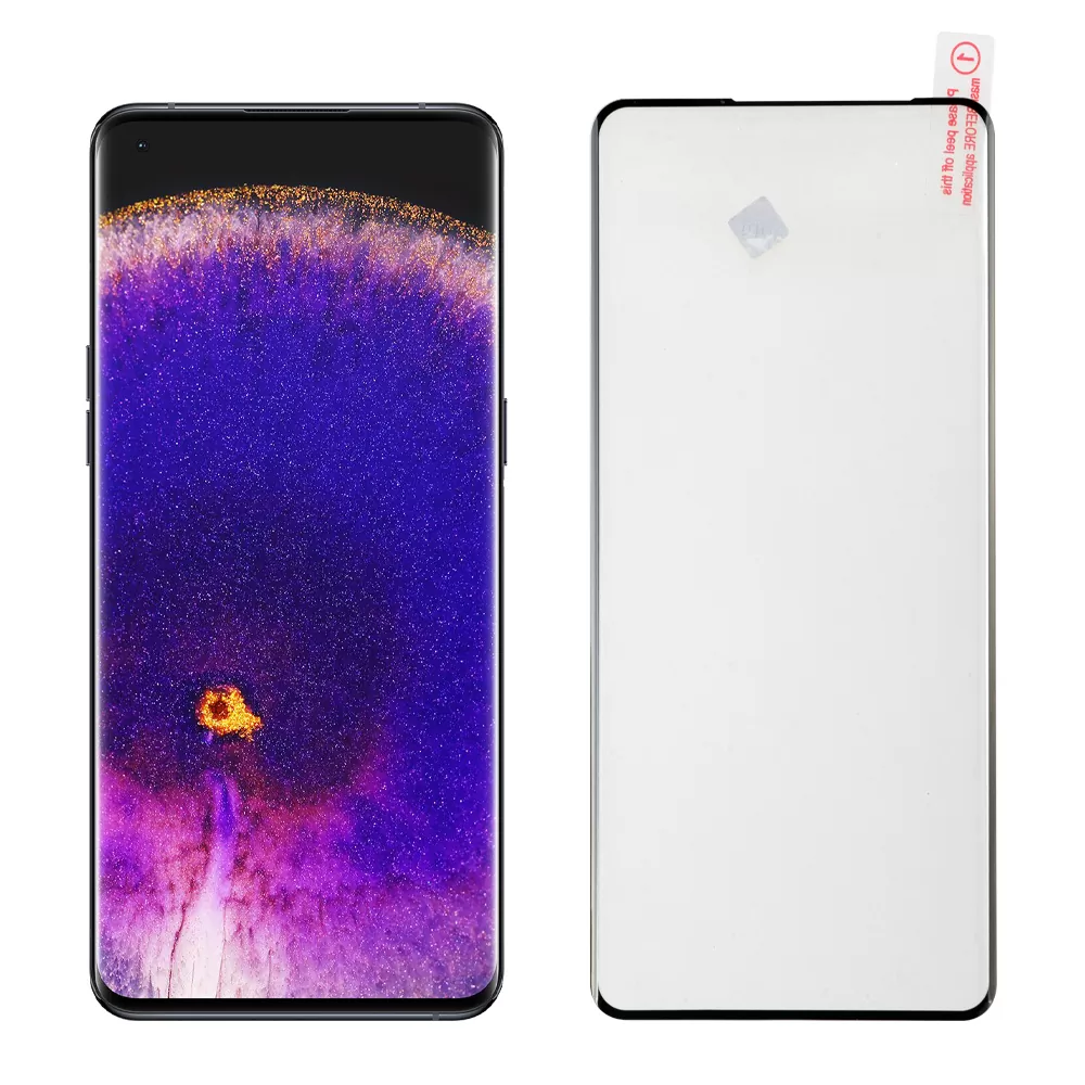 IDOL 1991 GLAMOUR TEMPERED GLASS OPPO FIND X5 6.55in 9H 0.30mm FULL COVER 3D EDGE GLUE FINGER UNLOCK BLACK