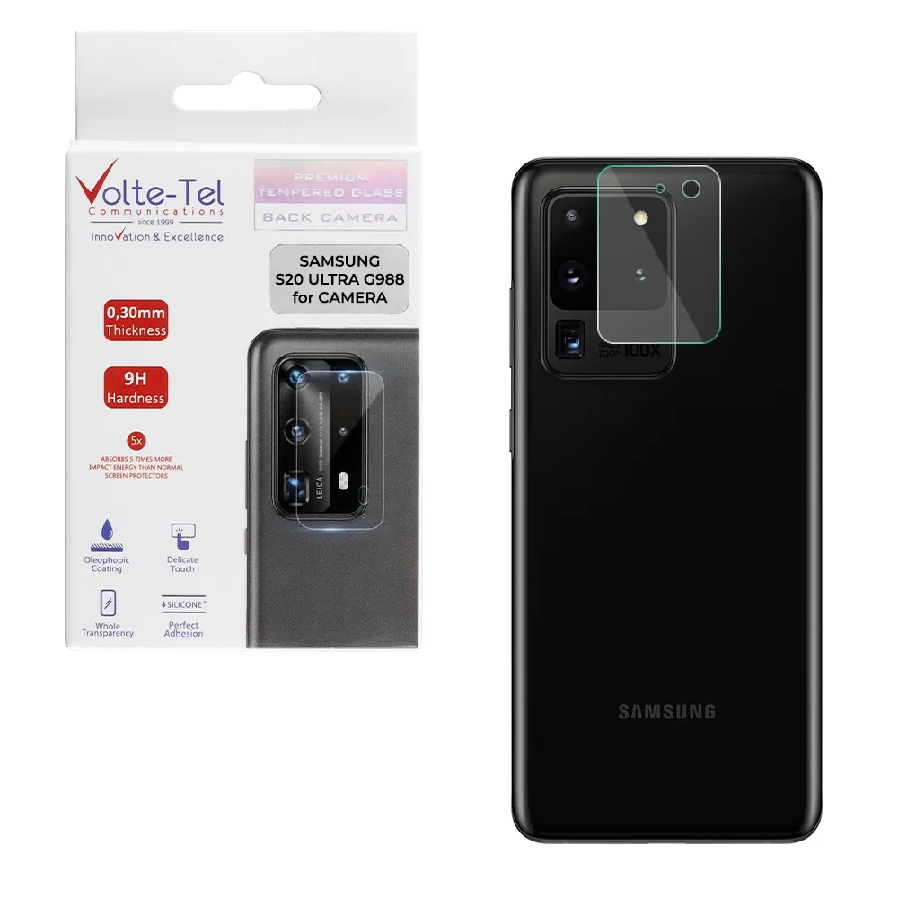 VOLTE-TEL CAMERA TEMPERED GLASS SAMSUNG S20 ULTRA G988 6.9in 9H 0.30mm