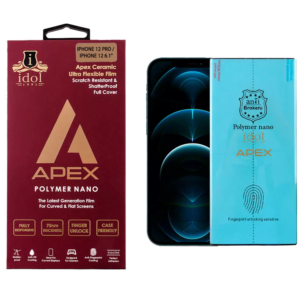 IDOL 1991 APEX POLYMER NANOTECH FILM IPHONE 12 PRO / IPHONE 12 6.1in FULL COVER WITH INSTALLATION KIT