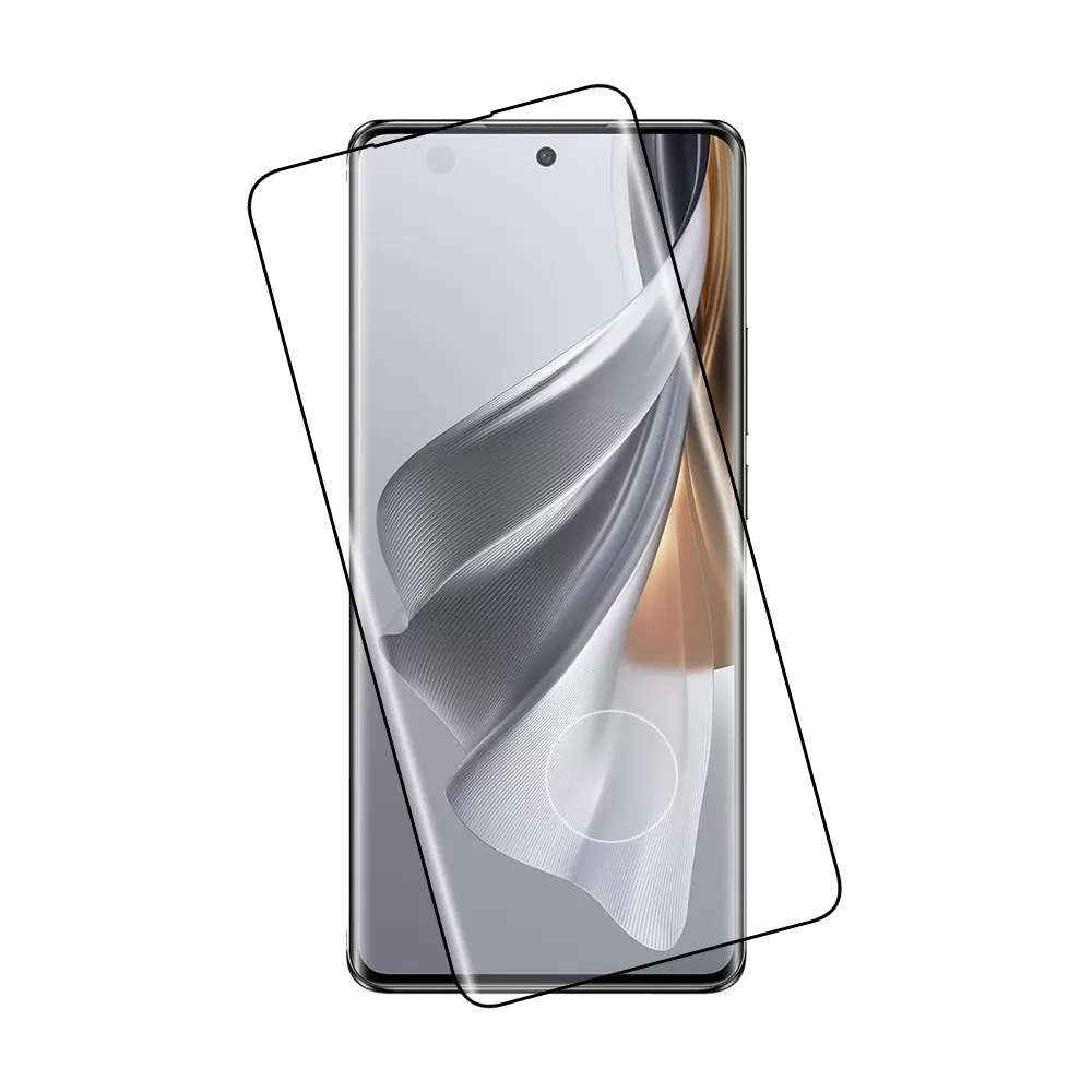 IDOL 1991 GLAMOUR TEMPERED GLASS OPPO RENO 10 5G 6.7in 9H 0.30mm FULL COVER 3D EDGE GLUE FINGER UNLOCK BLACK