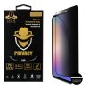 IDOL 1991 PRIVACY ANTISPY TEMPERED GLASS SAMSUNG A55 5G A556 6.6in 9H 0.25mm SEMI CURVED FULL GLUE BLACK