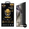 IDOL 1991 PRIVACY ANTISPY TEMPERED GLASS SAMSUNG S24 ULTRA 5G 6.8in 9H 0.25mm 3D SEMI CURVED EDGE GLUE FINGER UNLOCK BLACK