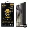IDOL 1991 PRIVACY ANTISPY TEMPERED GLASS SAMSUNG S24 ULTRA 5G 6.8in 9H 0.25mm 3D SEMI CURVED EDGE GLUE FINGER UNLOCK BLACK