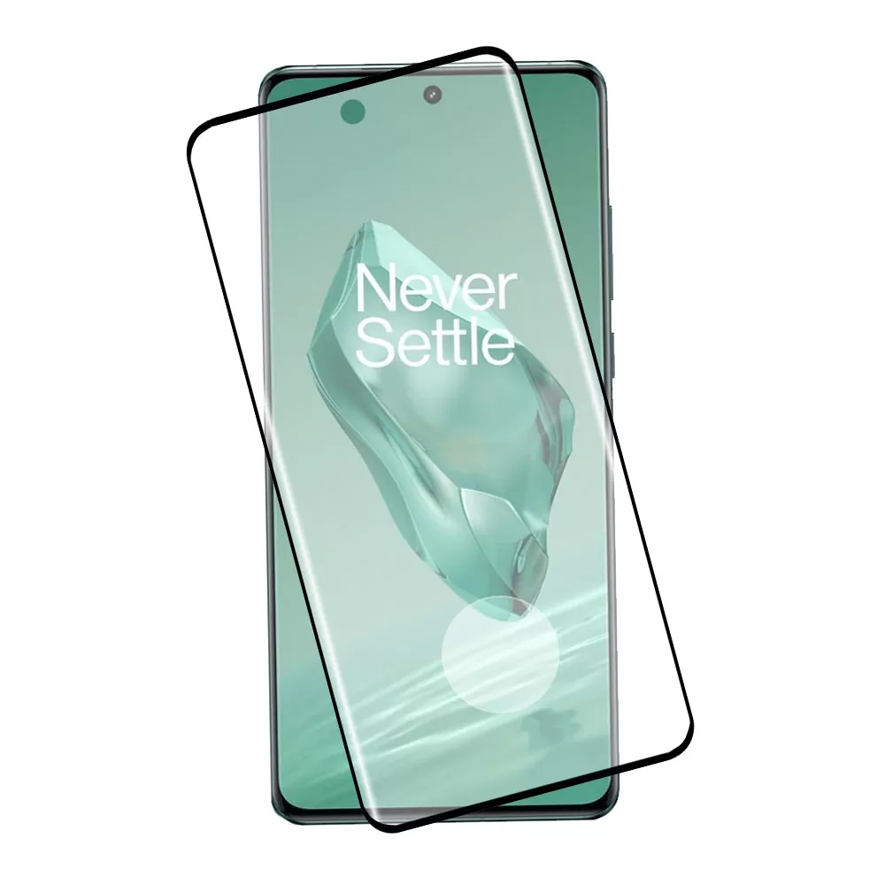 IDOL 1991 GLAMOUR TEMPERED GLASS ONEPLUS 12 5G 6.82in 9H 0.30mm FULL COVER 3D EDGE GLUE FINGER UNLOCK BLACK