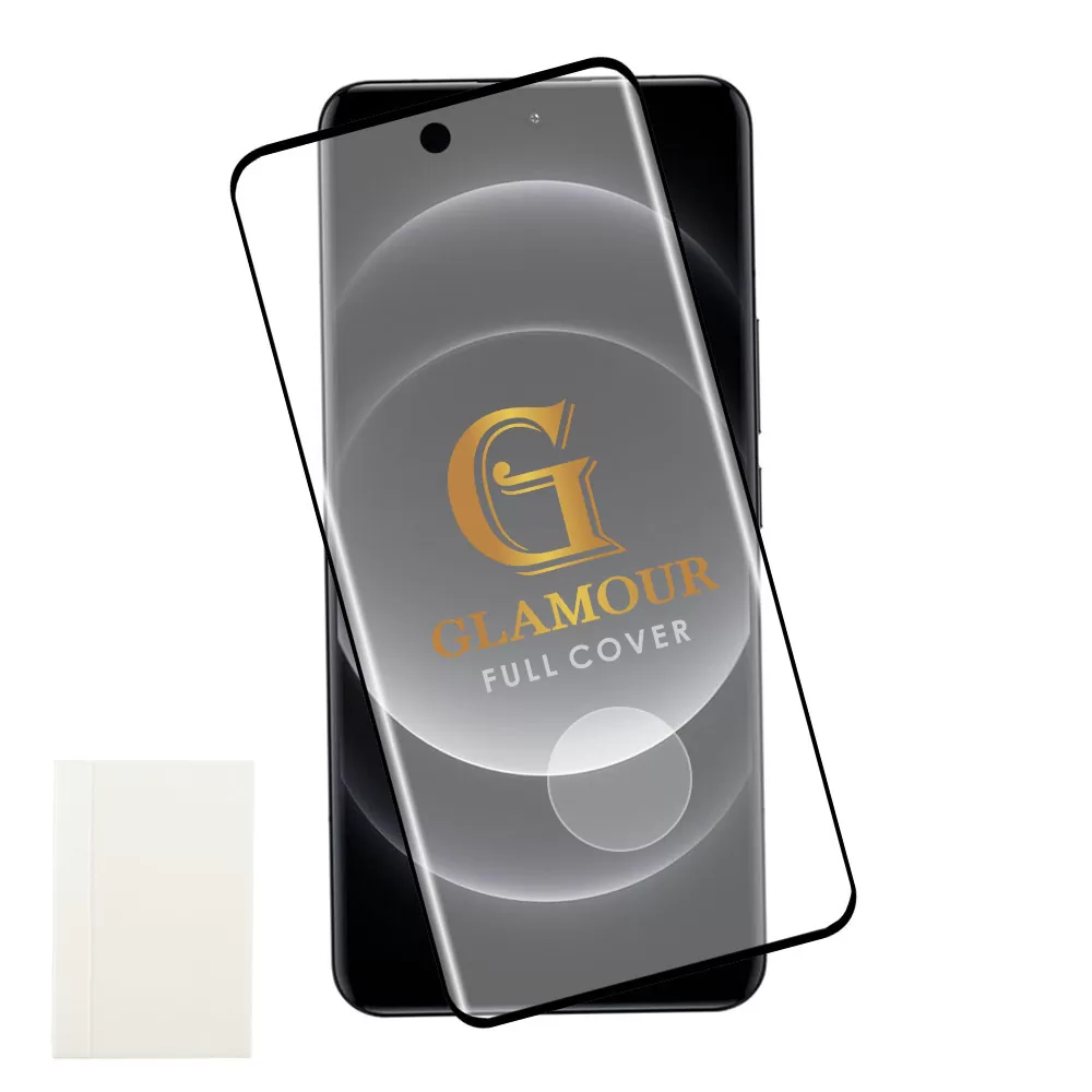 IDOL 1991 GLAMOUR TEMPERED GLASS XIAOMI 14 ULTRA 5G 6.73in 9H 0.30mm FULL COVER 3D FULL GLUE FINGER UNLOCK BLACK + SQUEEZY CARD