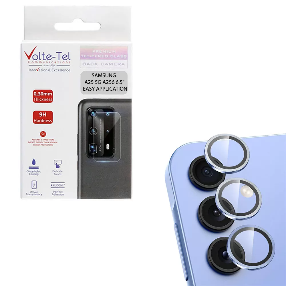 VOLTE-TEL CAMERA GLASS COVER SAMSUNG A25 5G Α256 6.5in 9H 0.30MM EASY APPLICATION BLUE