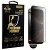 IDOL 1991 PREMIUM PRIVACY ANTISPY TEMPERED GLASS IPHONE 16 PRO 6.3in 9H 0.25mm SEMI CURVED FULL GLUE BLACK