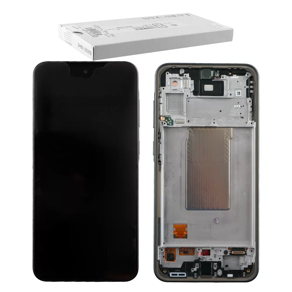 SAMSUNG A36 5G A366 ΟΘΟΝΗ+TOUCH SCREEN + LENS + FRAME GH82-36841A BLACK ORIGINAL SERVICE PACK