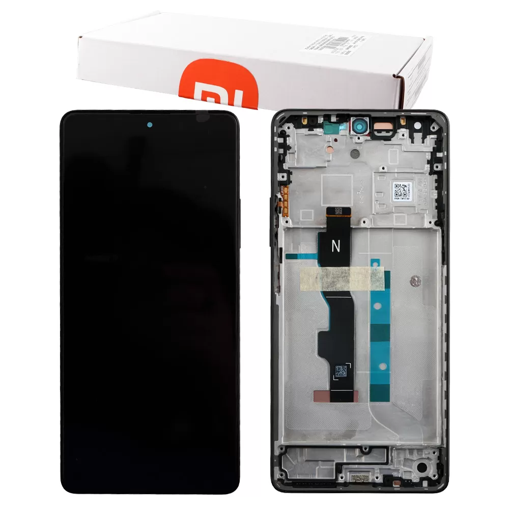 XIAOMI REDMI NOTE 13 5G ΟΘΟΝΗ + TOUCH SCREEN + LENS + FRAME 5600020N1700 BLACK ORIGINAL SERVICE PACK