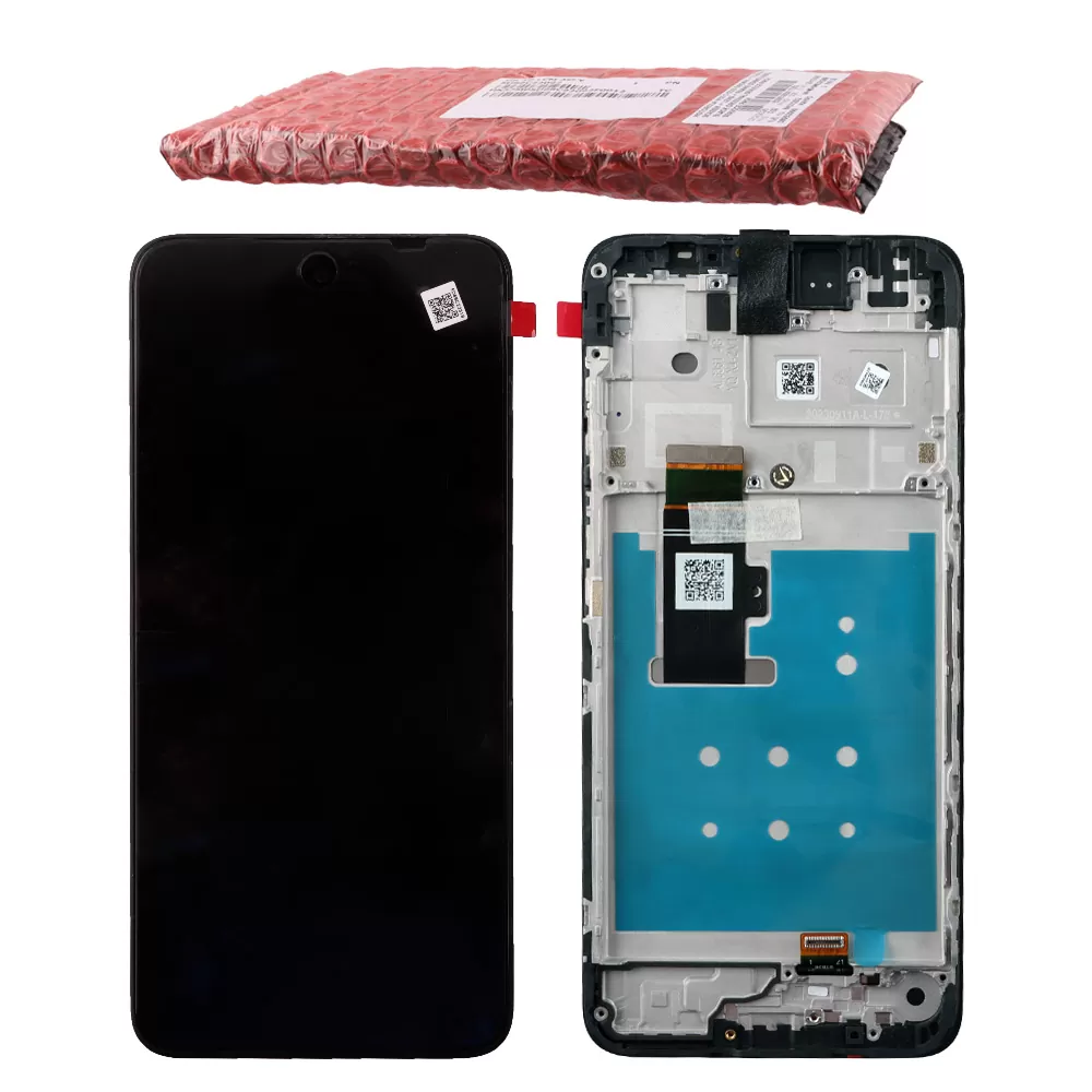MOTOROLA MOTO G13 4G ΟΘΟΝΗ IPS + TOUCH SCREEN + LENS + FRAME 5D68C22318 BLACK ORIGINAL SERVICE PACK