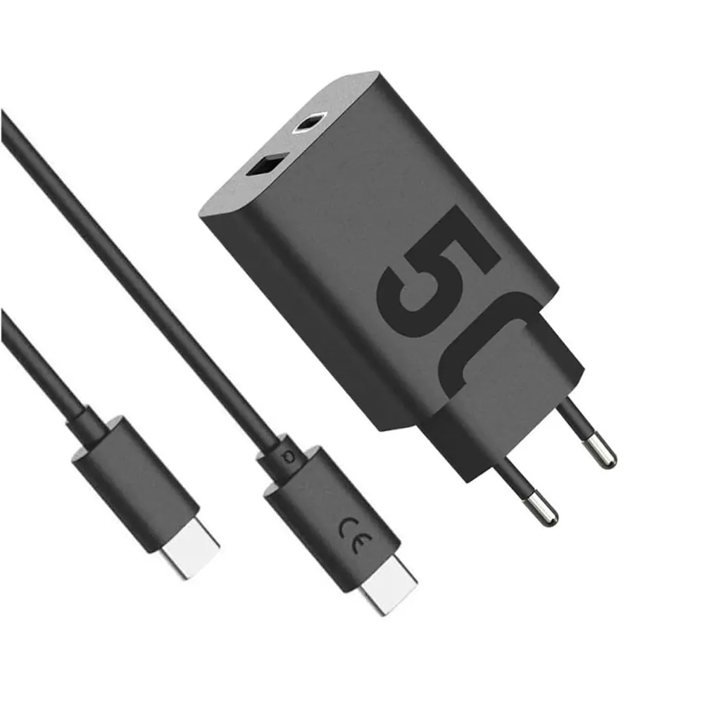 TRAVEL MOTOROLA SJMC502 DUAL USB C 5V/3A 9V/3A 20V/2A + USB A 5V/2A 50W FAST CHARGE+USB DATA TYPE C TO TYPE C 3A BLACK PACKING