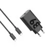 TRAVEL MOTOROLA SJMC682 USB C 5V 5A/9V 4A/11V 6.5A/20V 3.4A 68W GANFAST CHARGE+USB DATA TYPE C TO TYPE C 3A BLACK PACKING OR