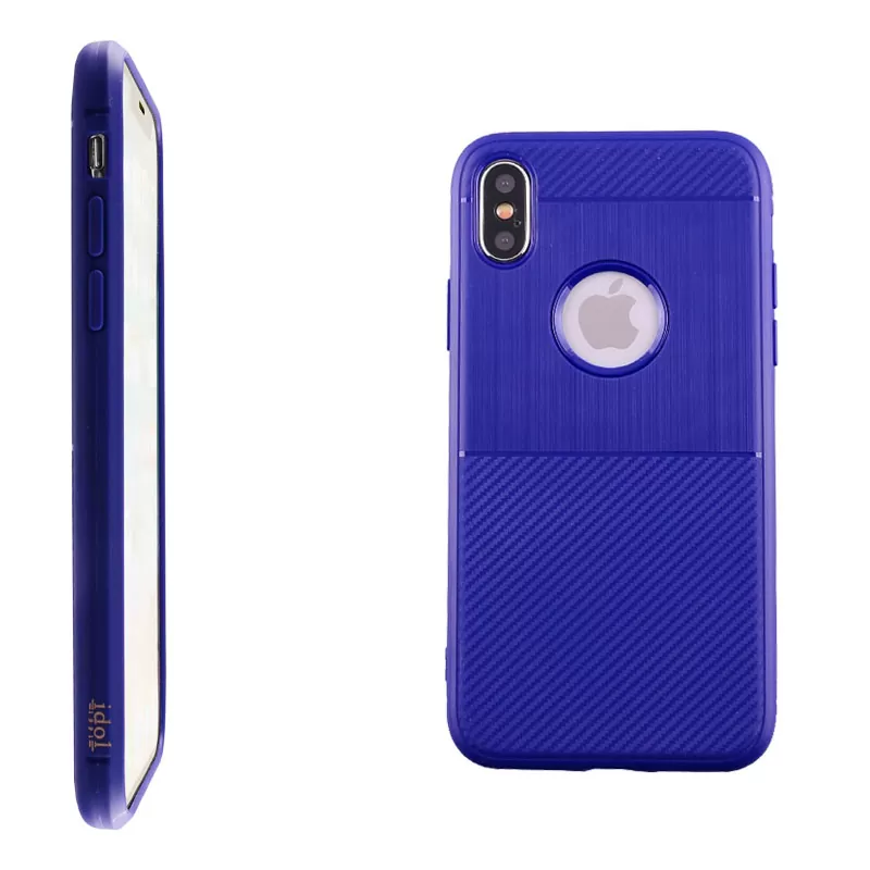 IDOL 1991 CARBON TPU ΘΗΚΗ IPHONE XS/X 5.8in  BLUE