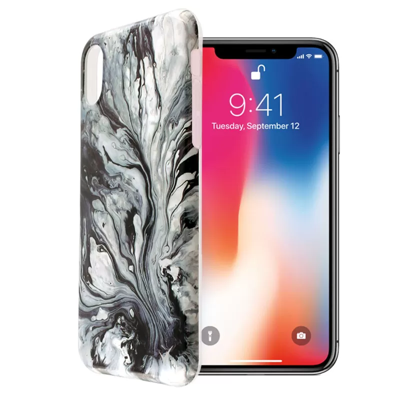 VOLTE-TEL MARBLE ΘΗΚΗ IPHONE XS/X 5.8in TPU GREY 02