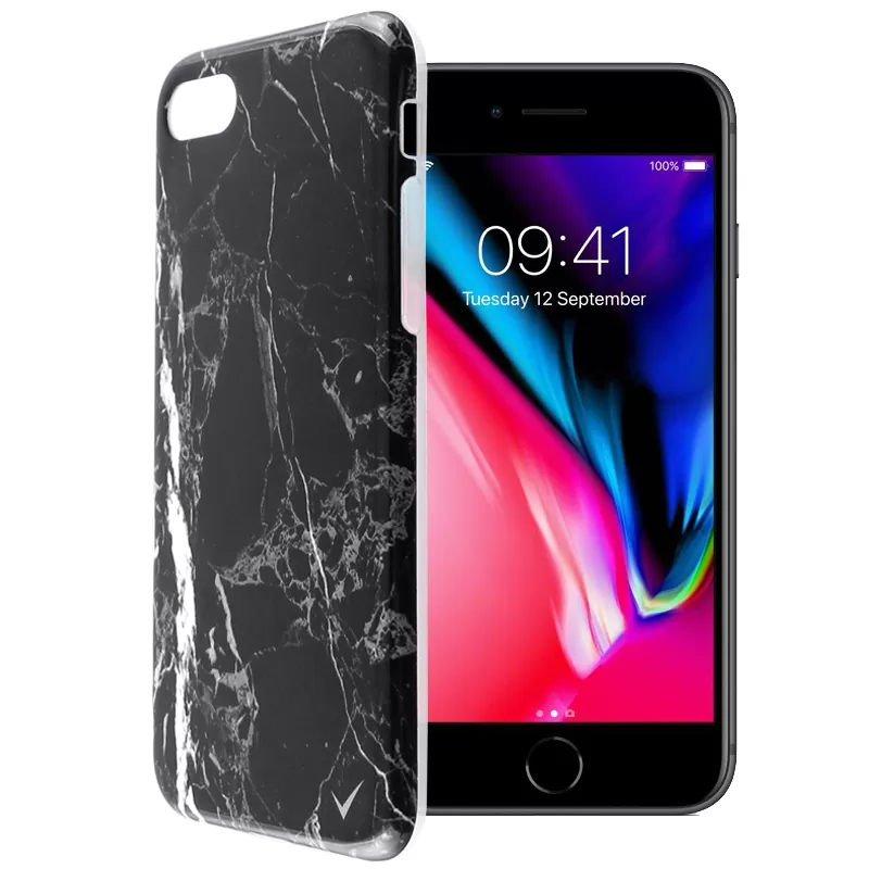 VOLTE-TEL MARBLE ΘΗΚΗ IPHONE SE 2022/IPHONE SE 2020/IPHONE 8/7 4.7in TPU BLACK 01