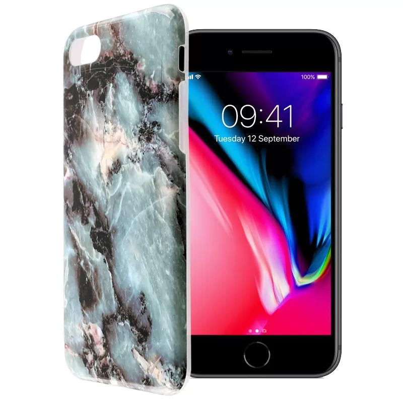 VOLTE-TEL MARBLE ΘΗΚΗ IPHONE SE 2022/IPHONE SE 2020/IPHONE 8/7 4.7in TPU BLUE 04