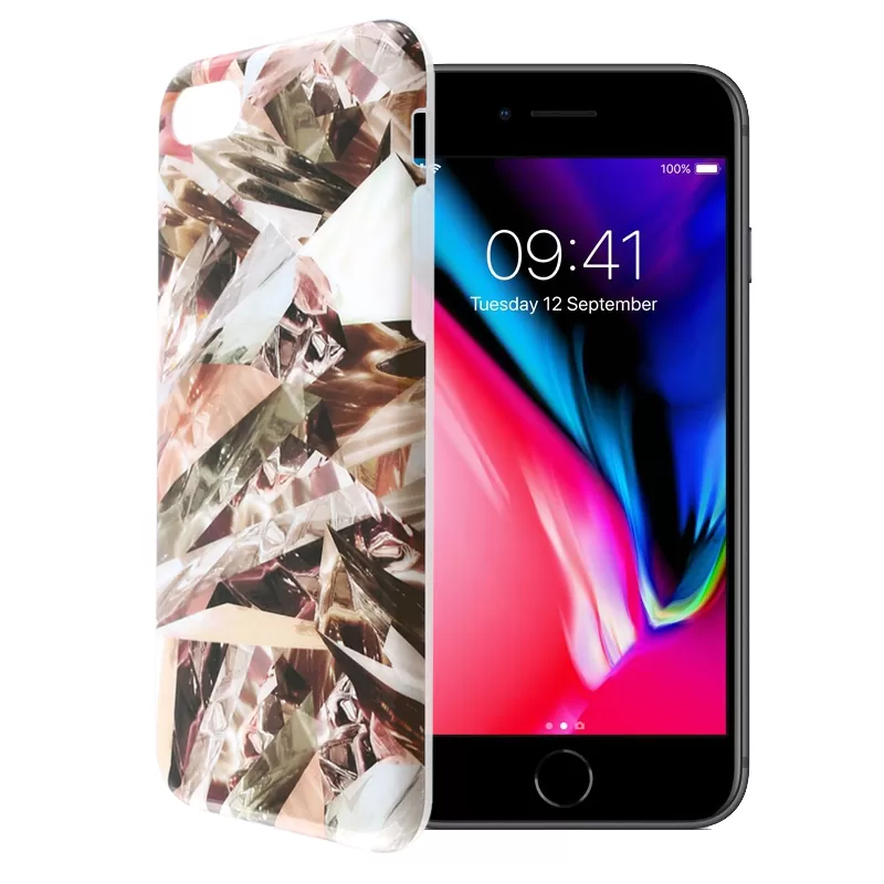 VOLTE-TEL MARBLE ΘΗΚΗ IPHONE SE 2022/IPHONE SE 2020/IPHONE 8/7 4.7in TPU BROWN 06
