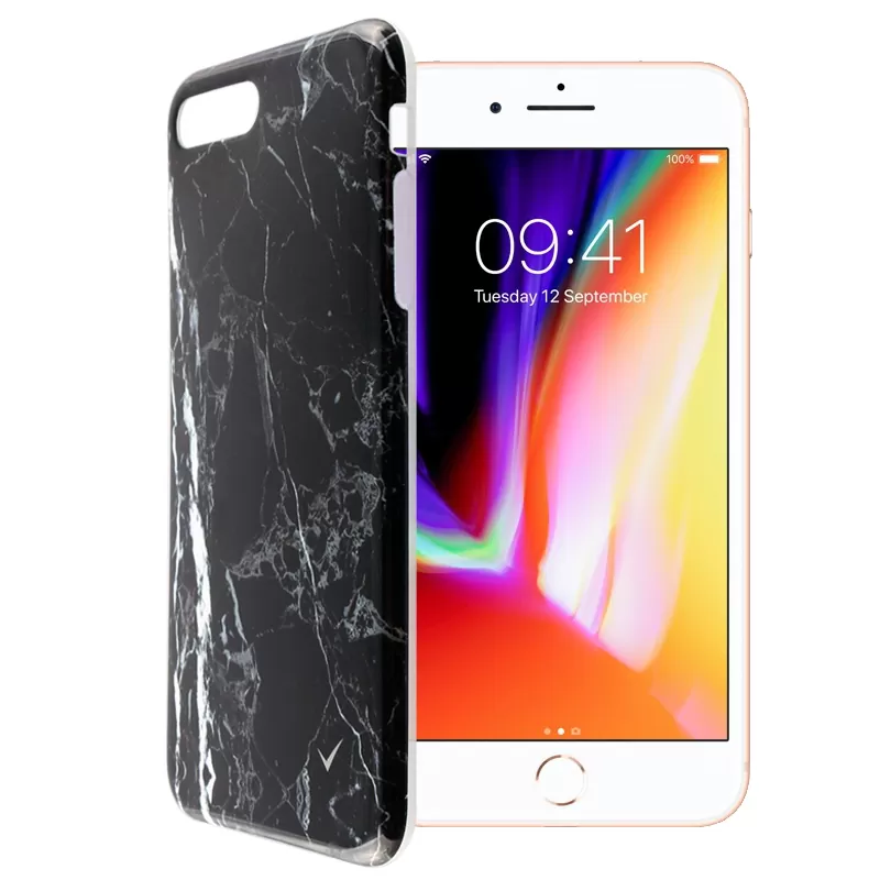 VOLTE-TEL MARBLE ΘΗΚΗ IPHONE 8 PLUS/7 PLUS 5.5in TPU BLACK 01