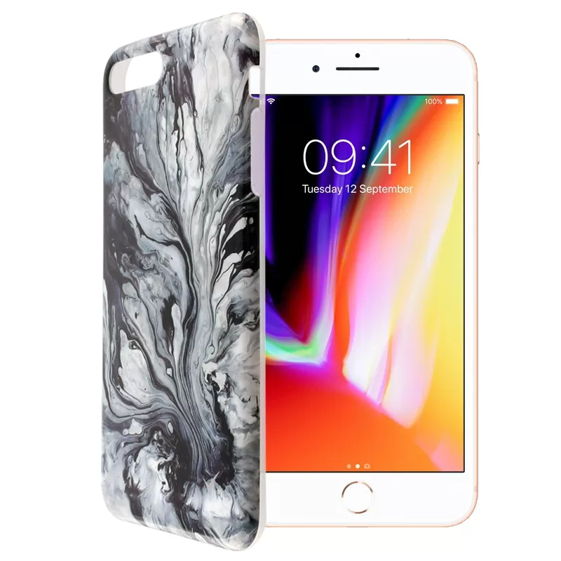 VOLTE-TEL MARBLE ΘΗΚΗ IPHONE 8 PLUS/7 PLUS 5.5in TPU GREY 02