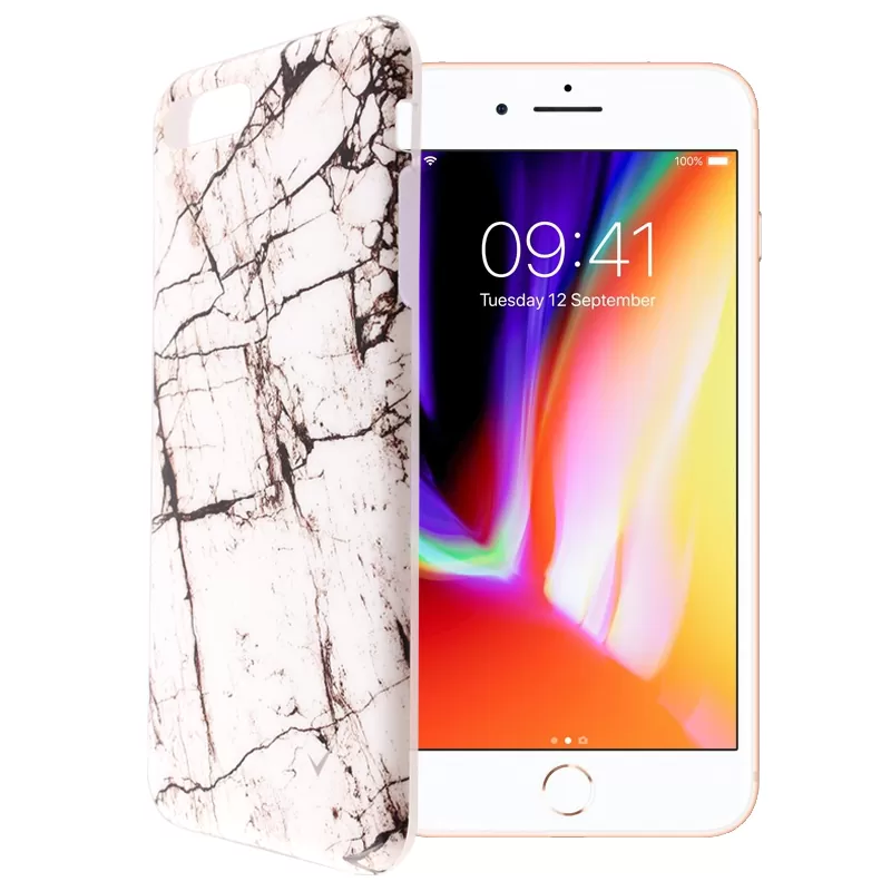 VOLTE-TEL MARBLE ΘΗΚΗ IPHONE 8 PLUS/7 PLUS 5.5in TPU WHITE 03