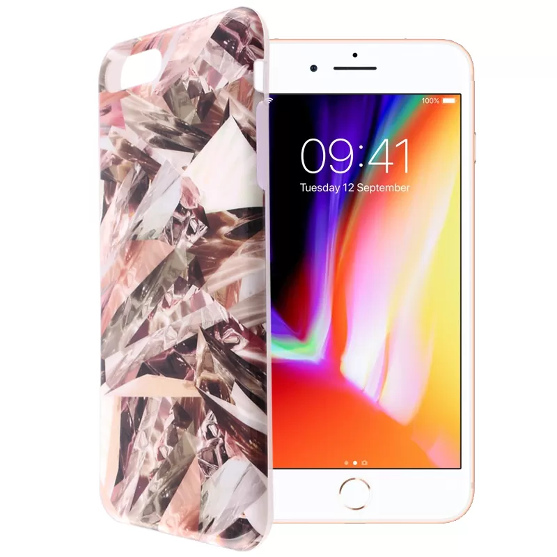 VOLTE-TEL MARBLE ΘΗΚΗ IPHONE 8 PLUS/7 PLUS 5.5in TPU BROWN 06