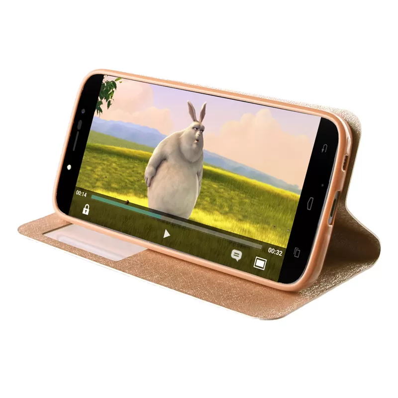 VOLTE-TEL LEATHER GOLD-TPU VIEW BOOK STAND ΘΗΚΗ SAMSUNG NOTE FE
