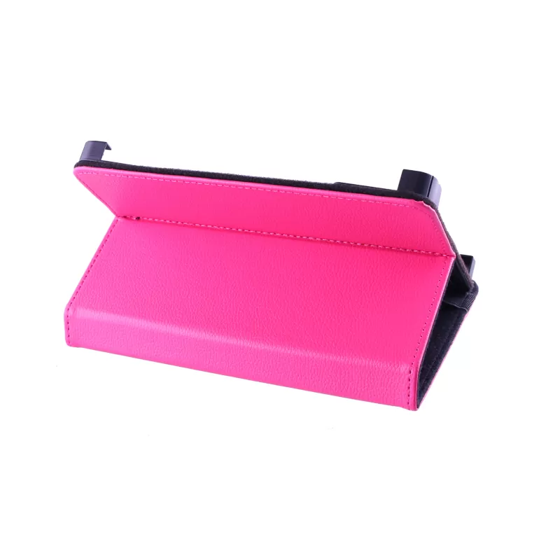 VOLTE-TEL ΘΗΚΗ TABLET 6.5" - 8.4" (21,7cm x 15,7cm) UNIVERSAL LEATHER BOOK STAND FUCHSIA - Image 2