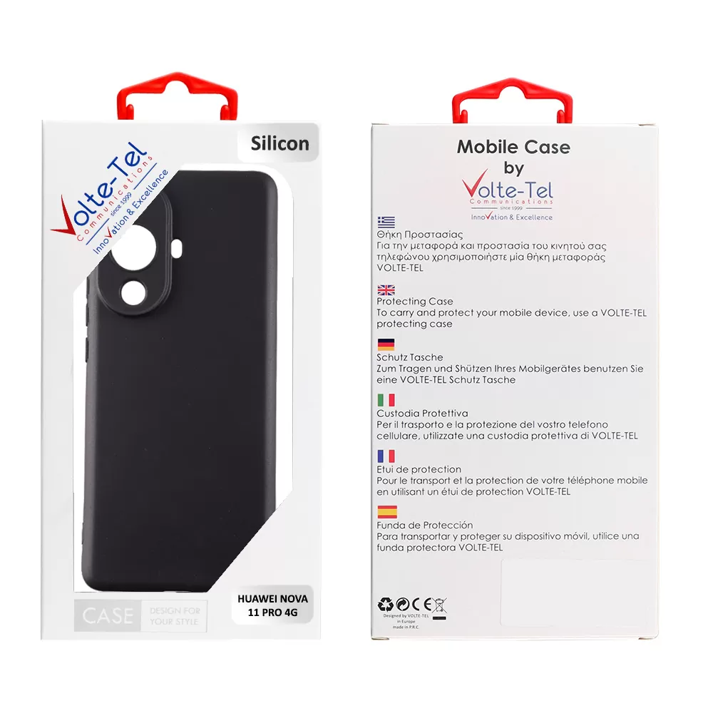 VOLTE-TEL SILICON TPU ΘΗΚΗ HUAWEI NOVA 11 PRO 4G 6.78in  FULL CAMERA PROTECTION BLACK